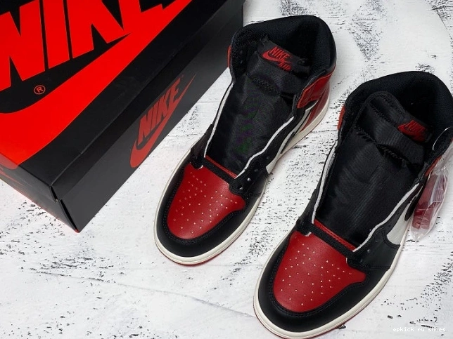 Rep Toe Jordan 555088-610 High Air 1 Retro OG Bred 0823